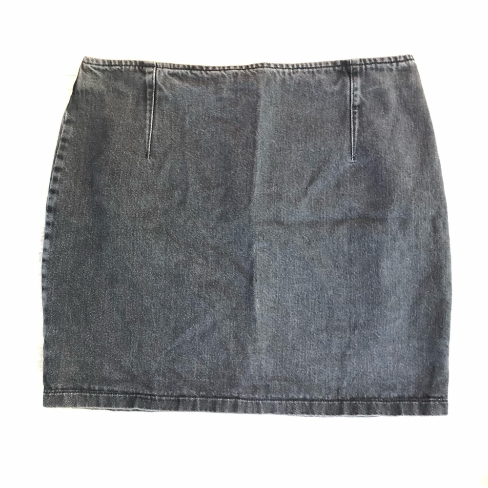 ASOS black denim mini skirt. US size 14